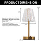 YANSUN 13 in. Modern I-Shaped Gold Metal Table Task and Reading Lamp with Integrated LED, Copper Finish, Ideal for Bedroom