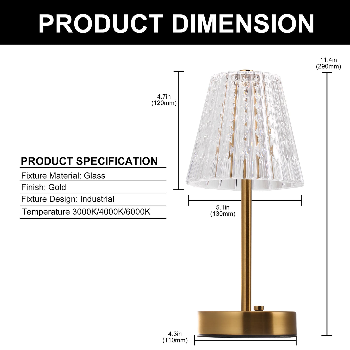 YANSUN 13 in. Modern I-Shaped Gold Metal Table Task and Reading Lamp with Integrated LED, Copper Finish, Ideal for Bedroom