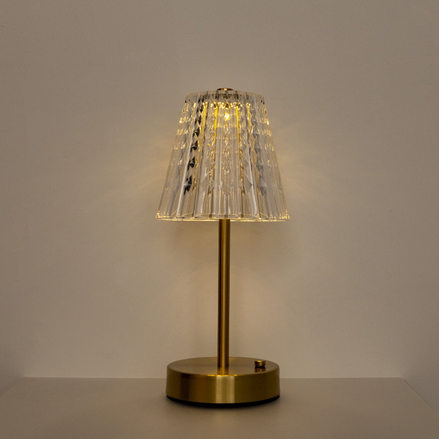 YANSUN 13 in. Modern I-Shaped Gold Metal Table Task and Reading Lamp with Integrated LED, Copper Finish, Ideal for Bedroom