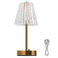 YANSUN 13 in. Modern I-Shaped Gold Metal Table Task and Reading Lamp with Integrated LED, Copper Finish, Ideal for Bedroom
