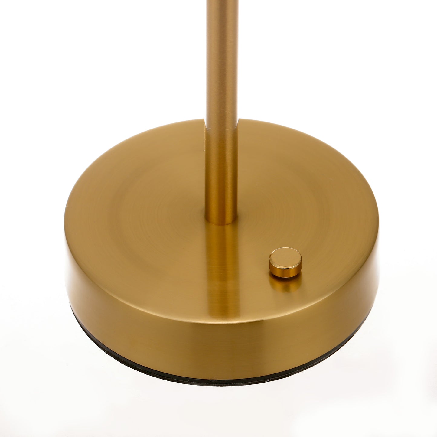 YANSUN 11 in. Modern I-Shaped Table Task and Reading Lamp with Integrated LED, Skirted Gold Copper Finish, Ideal for Bedroom