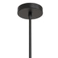 YANSUN Single-Light Pendant with Wood Accents & Perforated Metal Shade, Matte Black Finish, Industrial Rustic Design