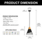 YANSUN Single-Light Pendant with Wood Accents & Perforated Metal Shade, Matte Black Finish, Industrial Rustic Design