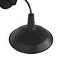 YANSUN Wall Sconce with Curved Arm & Round Backplate, Matte Black Finish, Minimalist Design, Traditional Single-Light