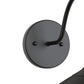 YANSUN Wall Sconce with Curved Arm & Round Backplate, Matte Black Finish, Minimalist Design, Traditional Single-Light
