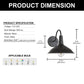 YANSUN Wall Sconce with Curved Arm & Round Backplate, Matte Black Finish, Minimalist Design, Traditional Single-Light