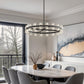 YANSUN 36 in. 36 Light Matte Black Wagon Wheel Chandelier with Crystal Shade and G4 LED Bulbs Included for Kitchen
