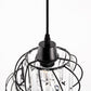 YANSUN 3-Light Black Island Pendant Light with Crystal Shades, Metal Frame, E26 Base, Modern Kitchen Lighting Fixture