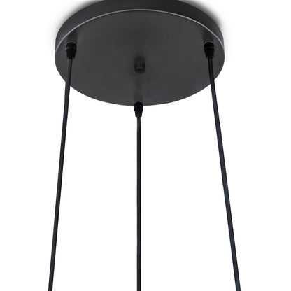YANSUN 3-Light Black Island Pendant Light with Crystal Shades, Metal Frame, E26 Base, Modern Kitchen Lighting Fixture