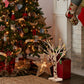 YANSUN 17.7in LED Birch Tree Light Warm White Tabletop Decorative Tree Lamp with Square Base for Bedroom Holiday Décor