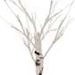 YANSUN 17.7in LED Birch Tree Light Warm White Tabletop Decorative Tree Lamp with Square Base for Bedroom Holiday Décor