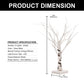 YANSUN 17.7in LED Birch Tree Light Warm White Tabletop Decorative Tree Lamp with Square Base for Bedroom Holiday Décor