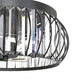 YANSUN 15-Inch Flush Mount Ceiling Light, Diagonal Crystal Bars, Matte Black Finish, Traditional Elegant Design