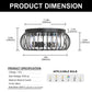 YANSUN 15-Inch Flush Mount Ceiling Light, Diagonal Crystal Bars, Matte Black Finish, Traditional Elegant Design