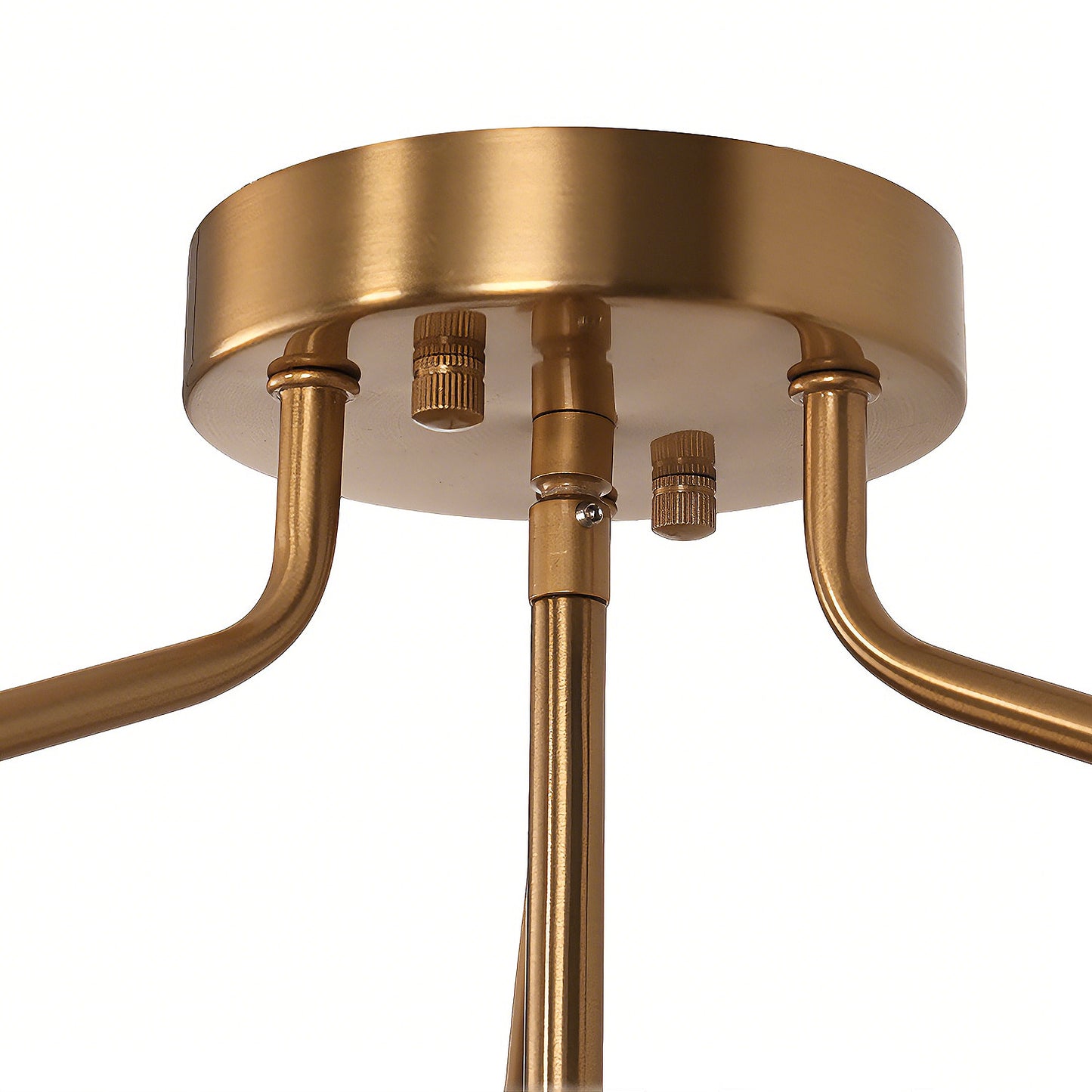 YANSUN 15.4 in. 3-Light Drum Antique Copper Semi-Flush Mount Ceiling Light with Clear Ripple Glass Shade, for Kitchen, Hallway