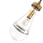 YANSUN 5-Light Teardrop Pendant Light with Copper Finish, Traditional Hanging Fixture with E12 Base