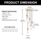 YANSUN 5-Light Teardrop Pendant Light with Copper Finish, Traditional Hanging Fixture with E12 Base