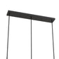 YANSUN 3-Light Island Pendant with Clear Glass Globes, Industrial Matte Black Finish for Kitchen & Dining (7.9"x5.1")