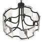 YANSUN 5-Light Hand-Blown Glass Chandelier, Matte Black Finish, 18.9" Diameter, Adjustable Chain, Traditional Candelabra Design