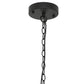 YANSUN 5-Light Hand-Blown Glass Chandelier, Matte Black Finish, 18.9" Diameter, Adjustable Chain, Traditional Candelabra Design