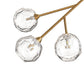 YANSUN 9-Light Chandelier with Clear Glass Shades, Brushed Copper Finish, Traditional Crystal Design, Adjustable Hanging Options