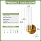 YANSUN 4.1 in. 1-Light Striped Frosted Glass Wall Sconce, Copper Finish Metal, 2-Pack, E26 Bulb Not Included