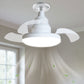 YANSUN 16 in 3-Blade Hidden Fan Blade Ceiling Light with APP Control and Extension Rod, Black, E26/E27, 85-265V