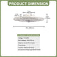 YANSUN 19 in. 15W 7-Blade White Crystal Ceiling Fan with Stepless Dimming and Night Light, Brightness Adjustment 3000 to 6500K