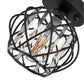 YANSUN 7.1 in. 1-Light Matte Black Motion Sensor Semi Flush Mount Ceiling Light with Crystal Shade Modern Ceiling Light Fixtur