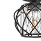 YANSUN 7.1 in. 1-Light Matte Black Motion Sensor Semi Flush Mount Ceiling Light with Crystal Shade Modern Ceiling Light Fixtur