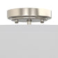 YANSUN 16 in. 2-Light Drum White Semi Flush Mount Ceiling Light with Fabric and Acrylic Shade for Living Room, Hallway, Bedroom