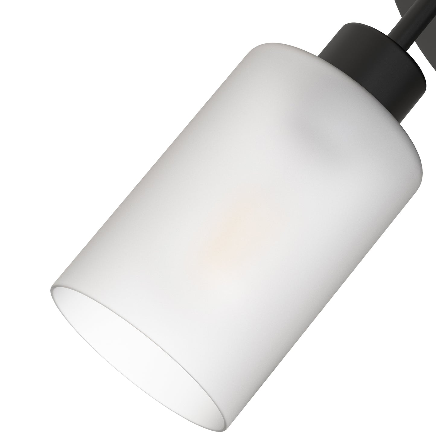 YANSUN 15 in. 3-Light Black Industrial Semi Flush Mount, Cluster Ceiling with White Glass Shades for Kitchen, Dining Room