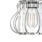 YANSUN 7.1-Inch Semi-Flush Mount Ceiling Light, Triangular Crystal Bars, Chrome Finish, Traditional Design