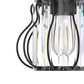 YANSUN 7.1-Inch Semi-Flush Mount Ceiling Light, Triangular Crystal Bars, Matte Black Finish, Modern Design