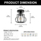 YANSUN 7.1-Inch Semi-Flush Mount Ceiling Light, Triangular Crystal Bars, Matte Black Finish, Modern Design