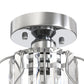 YANSUN 7.1in Chrome Crystal Semi Flush Mount Ceiling Light E26 Modern Hallway Ceiling Fixture with Triangle Crystal Accents