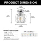 YANSUN 7.1in Chrome Crystal Semi Flush Mount Ceiling Light E26 Modern Hallway Ceiling Fixture with Triangle Crystal Accents