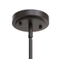 YANSUN Set of 2 Farmhouse Pendant Lights, Wood & Oil-Rubbed Bronze, Cylinder Glass Shades 4.7"x7.1", Adjustable Hanging Rods