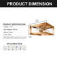 YANSUN 2-Light Square Flush Mount Ceiling Light, Brushed Copper Finish, Minimalist Frame Design, Modern Aesthetic