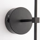 8 in. 1-Light Black Wall Sconce, Rechargeable Wall Sconce with Detachable Bulbs and Fabric Shade for Living Room(2-Pack??¡ìo?