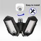 Ultra Bright Garage LED Light ??¡§?C 60W, Adjustable 4-Leaf Panels, 6500K Daylight, Tool-Free Install