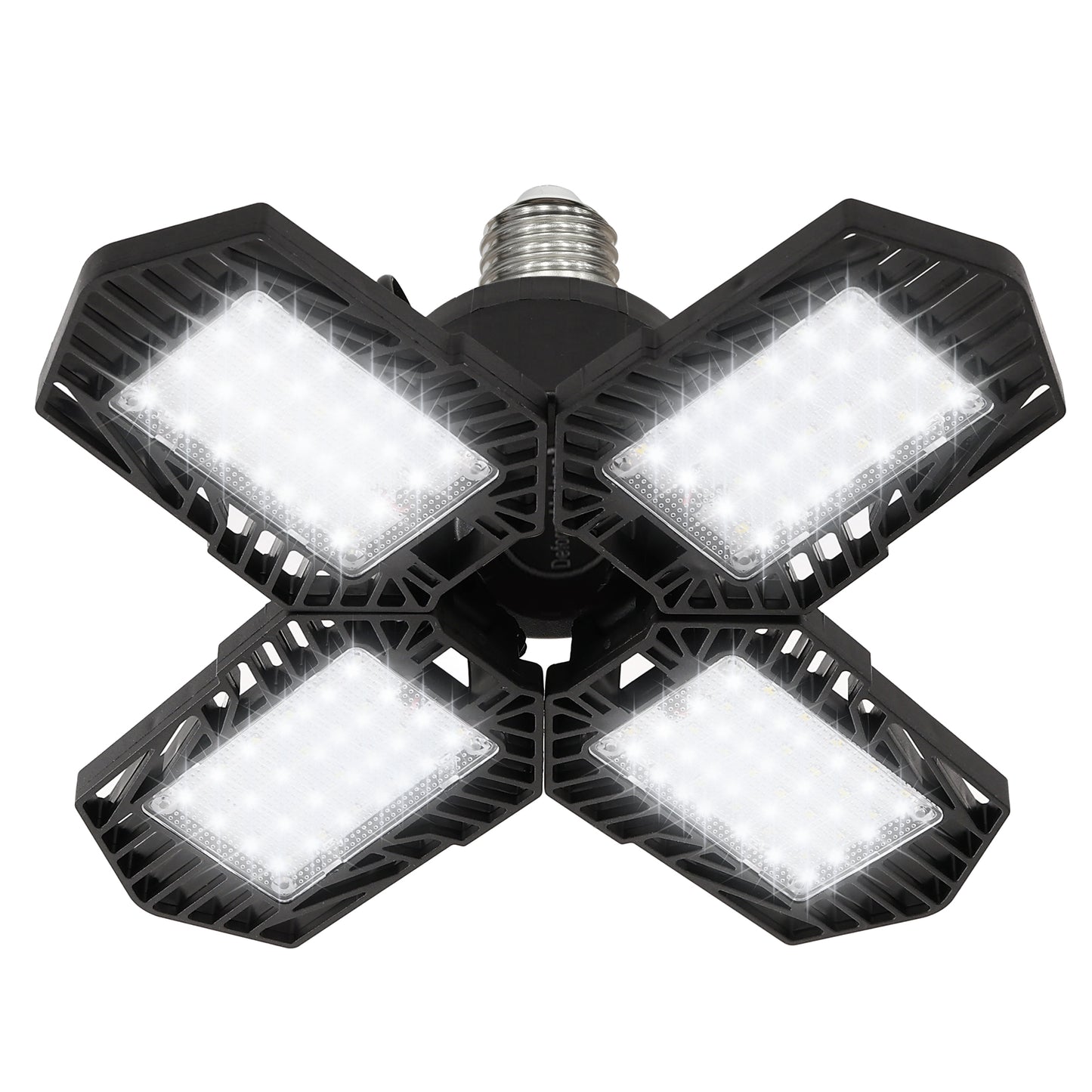 Ultra Bright Garage LED Light ??¡§?C 60W, Adjustable 4-Leaf Panels, 6500K Daylight, Tool-Free Install