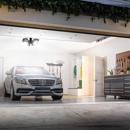 Ultra Bright Garage LED Light ??¡§?C 60W, Adjustable 4-Leaf Panels, 6500K Daylight, Tool-Free Install