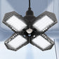 11 in. 60-Watt Black Motion Sensor LED Flush Mount Adjustable LED Garage Light with Foldable Panels