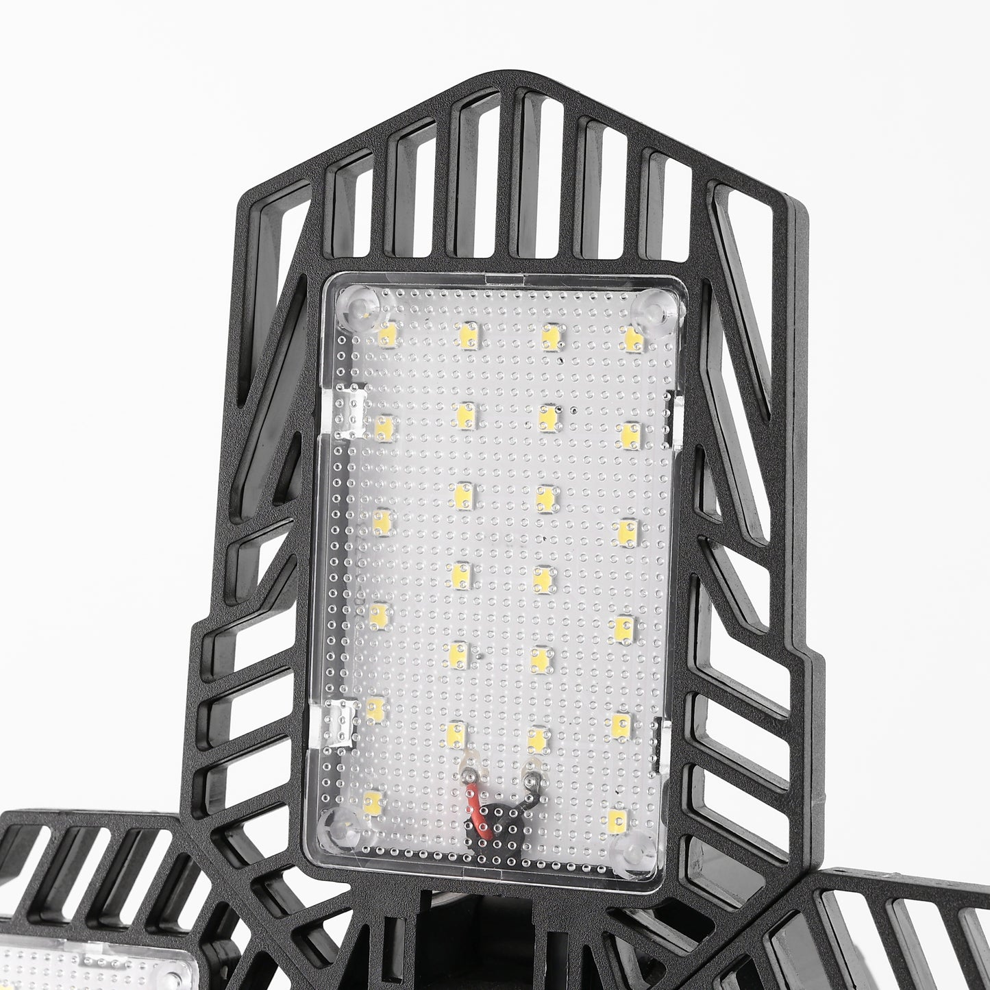 11 in. 60-Watt Black Motion Sensor LED Flush Mount Adjustable LED Garage Light with Foldable Panels