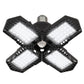 11 in. 60-Watt Black Motion Sensor LED Flush Mount Adjustable LED Garage Light with Foldable Panels