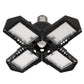 11 in. 60-Watt Black Motion Sensor LED Flush Mount Adjustable LED Garage Light with Foldable Panels