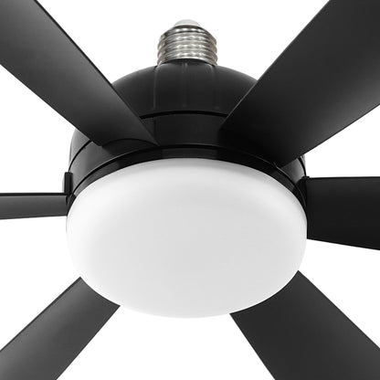 18 in. Indoor Black Standard Ceiling Fan with Adjustable White Integrated LED Flush Mount Light