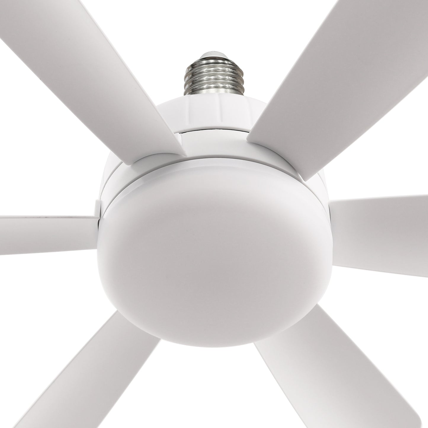 YANSUN 6-Leaf Garage Light with White Finish, Adjustable 3-Color Lighting and 6-Speed Fan Control