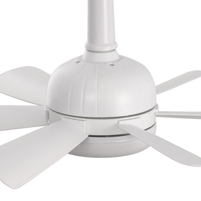 18 in. Indoor White Standard Ceiling Fan with Adjustable White Integrated LED Flush Mount Light